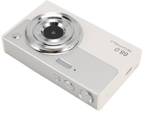 Appareil Photo Numérique 4K 68 MP AF Autofocus avec Zoom Numérique 16X, Mémoire Intégrée de 32 Go (Gris Argent)