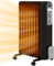 HOMCOM 2000W Quiet Oil Filled Radiator, 9 Fin Energy Efficient Portable Electric Heater with 3 Heat Settings, Adjustable Temperate, Safety Tip Over, Overheat Protection, Wheels, for Home, Black
