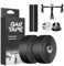 Cycling Bike Handlebar Tape, Road Bike Perforated Bar Tape with Handlebar Plugs for Enhanced Grip and Comfort Non-Slip Leather Look Waterproof Adhesive Wrap for All Handlebar Sizes (Black, 2PCS)