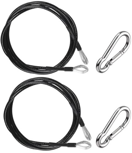 LOOEEL Fitness-Verlängerungskabel, 99 cm, 2 Stück, Fitness-Verlängerungsseil-Befestigungen, Seilzugsystem, Fitness-Kabel für Trizeps, Pull-Down- und Beinübungen, Heim-Fitnessgerät, Zubehör