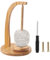 MVCUASF Wooden Yarn Holder Yarn Ball Holde Wool Unwinder Wool Holder for Knitting & Crocheting Rotating Magnetic Yarn Ball Dispenser Yarn Shaft Rotating Tool for Knitting Lovers(Log Color)