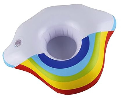 Toyvian 4 Pz vassoio gonfiabile per servire bevande giocattoli da piscina per galleggianti per la piscina tazza netto sottobicchiere galleggiante portabicchieri in pvc