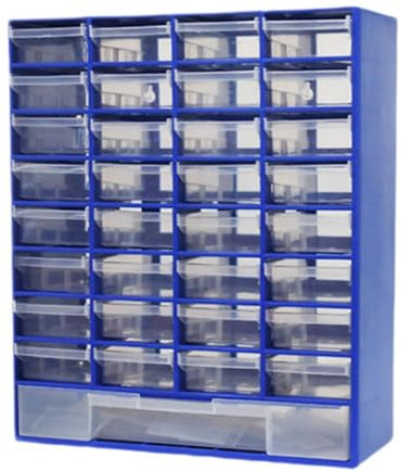 Boddceto Armoire de Rangement à Tiroirs, Conteneur Mural, Organisation de Garage, Boîte à Outils pour Quincaillerie, Perles, Pièces, Vis