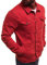 Fccrian Color Tops Denim Autumn Coat Men's Blouse Winter Vintage Solid Jacket Men's Blouse Half Sleeve Shirt Men (Red, XL)
