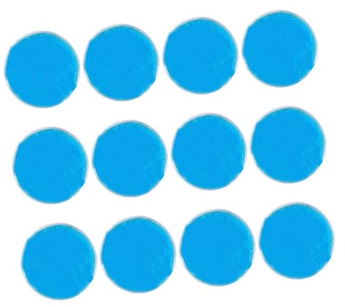 VALICLUD 12 Stück Runde Gel Eisbeutel 7cm Wiederverwendbar Mit Professioneller Kältetechnologie Kompakte Cool Packungen Für Schmerzlinderung Bei Kopf Rücken Schulter Alltag Und Reise