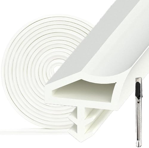 Türrahmen Dichtung für Schallschutz, Türdichtung Weiß Holzzarge, Zugluftstopper und Türdichtungen, Fensterdichtung Tür Dichtung Zugluftstopper für Zimmertür zum Abdichten von Türen (20m)
