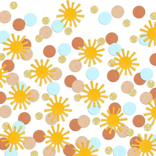 Baby Shower Konfetti Sonnenschein Tisch Streudeko für Sonne Jungen oder Mädchen Geburtstag Tisch Konfetti Party Dekorationen Blau