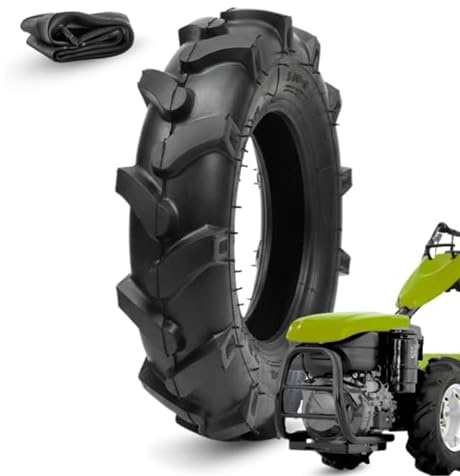 Ecovelo' 1 Pneumatico 3.50-8 4PR + Camera d’Aria | Kit Gomma TM Rinforzata per Motozappa, Motocoltivatore e Falciatrice