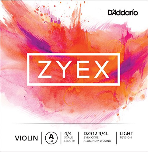 D'Addario Zyex 4/4 Scale Light Tension Single A String for Violin