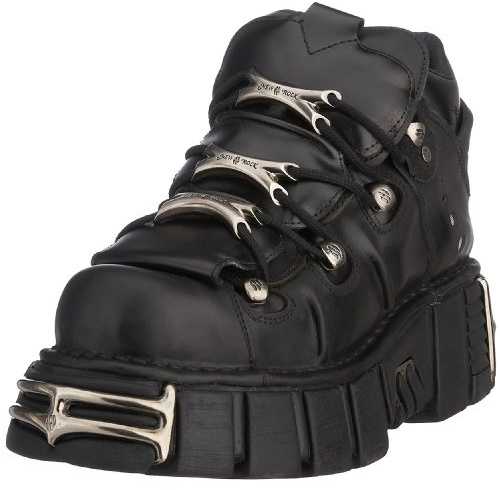 New Rock 106-S1 Men's Ankle Boots, black, 10.5 Men