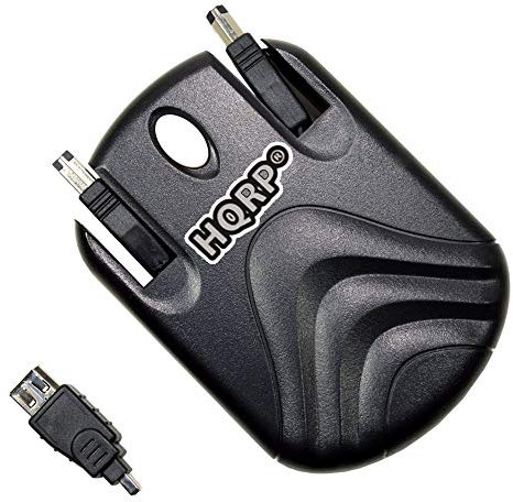HQRP Retractable Flat FireWire iLink Cable compatible with JVC GR-D200 GR-D201 GR-D220 GR-D230 GR-D250 Camcorder