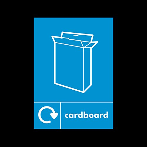 Cardboard Recycling Sticker/Self Adhesive Sign - Environment/Reduce CO2 / Green World/Bins