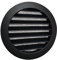Griglia di protezione dagli agenti atmosferici nero/grigio DN: 100, 125, 150, 160, 200. Griglia di ventilazione rotonda in alluminio con zanzariera., Nero