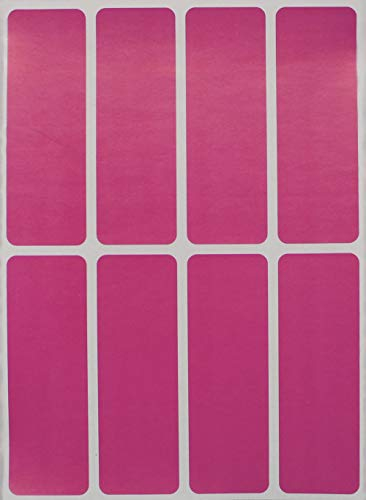 Etiketten Pink 76 mm x 25 mm Sticker – 7,5 cm x 2,5 cm viereckige Aufkleber 120 Stück von Royal Green