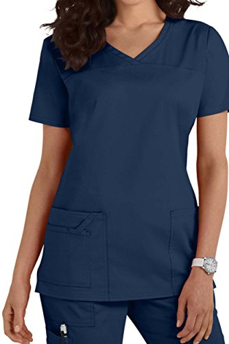 Smart Uniform 1122 V-Neck Scrub (M, Navy)