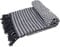 Stefano Ferrante KELIM LUX Hamamtuch Saunatuch Pestemal Fouta Strandtuch Badetuch Handtuch Baumwolle Backpacker 100x180 cm (Schwarz/Weiß)