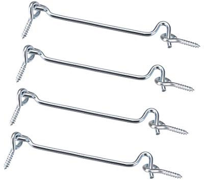 sourcing map 5 Cabine Œil Loquet Portail Porte Pivot Crochet pour Bois Fenêtre Porte avec Montage Vis 4pcs