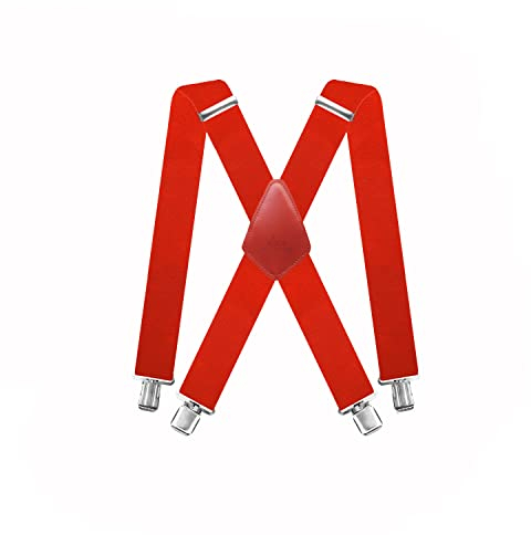 Hosenträger für Herren X förmige 5cm breit verstellbar und elastisch mit einem sehr starken Clips, Hosenträger X-Form Lange für Männer und Damen Hose