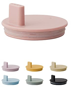 Design Letters Deckel für Baby und Kinder Persönliche Trinkglas aus Tritan (Nude) - BPA-frei, BPS-frei und EA-frei, matt gefärbter Deckel mit Silikonring, spülmaschinenfest, 14 g