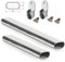 HOME CENTRE 1000mm Oval Chrome Wardrobe Rail 30mm Clothes Hanging Hanger Pole Closet