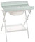 PLASTIMYR Bañera Cambiador Bebe Plegable LEA - Cambiador con Bandeja Organizadora y Patas Antideslizantes – Bañera Plegable Bebé Viaje Seguro y Compacto - Menta