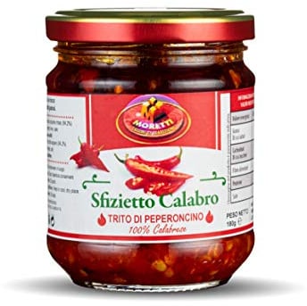 Moretti® Italian Hot Chilli Sauce (180g) | Glass Jar | Made with Calabrian Peperoncino in Olive Oil | Spreadable | No GMOs