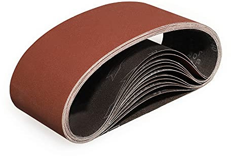 Sruhrak 100X610mm Abrasive Sanding Belt Set - 12 Pack 400 Grits Sandpaper Belts for Portable Belt Sander