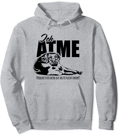 Lustiger Rhodesian Ridgeback Ich Atme Hundespruch Hund Hunde Pullover Hoodie