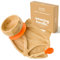 bamboo bamboo Baby Teller Baby Geschenk, Kindergeschirr set mit Sugnapf Teller Baby Schüssel und Baby Löffel, Kindergeschirr mit Saugnapf ab 6 Monaten (Fuchs, Orange)
