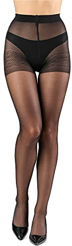 Bellivalini Damen Strumpfhose 20 DEN BLV-1110 (Schwarz, XL)