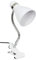 Bel Air Home - Flexo Lampe SICION mit Klemme für Schreibtisch - E27 Fassung, Metall Lampenschirm - klassischer kleiner Stil - 28x27x11cm, 475g (GLÜHBIRNE NICHT INBEGRIFFEN) (weiß)