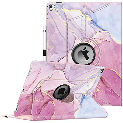 Fintie Rotating Case - 2017/2015 iPad Pro 12.9 Inch (Old Model) 1st & 2nd Gen Case, 360 Degree Swiveling Stand Protective Back Cover, Supports Auto Wake/Sleep, Dreamy Marble