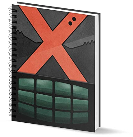 My Hero Academia X-A4 Notizbuch Rasterpapier, Grau