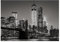 WallArena - Vlies Fototapete New York Skyline Nacht Schwarz Weiß Stadt 460x300 cm - Fototapeten - Tapeten - für Wohnzimmer Schlafzimmer - Vliestapete Wandtapete Tapete 3D Effekt- inkl. Kleister