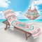Surwin Schonbezug Für Gartenliege Mandalas Strandliegenauflage Frottee Liegenauflage Stuhl Strandtuch Sun Lounger Bezug mit Tasche Sporthandtuch für Strand Schwimmen (Exotisch,75x210cm)