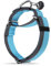 Dazzber Martingal Halsbänder für Mittel/Große Hunde 4cm Breites, Extra Starkes, Verstellbar, Hohe Farbechtheit- Nylon 2 Farbe Gestreift Weit Hundehalsband (Babyblau & Grau, Mittel, 4cm Breit)
