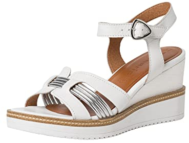 Tamaris Femme 1-1-28243-20 Sandale, Blanc Argent, 39 EU