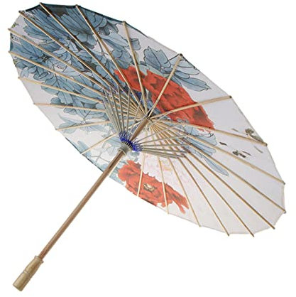 Vintage Chinesischer Regenschirm Seidentuch Sonnenschirm Hochzeit Requisite 4, G