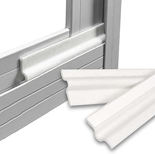 6M (236IN) Window Weather Strip Door Floor and Side Sealing Strip Self-Adhesive Polyurethane Foam Weather Strip for Heat and Sound Insulation of Windows and Doors Interior Door Strip (White)