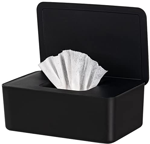 Baby Wipes Dispenser, Wipe Holder for Baby & Adult,Keeps Wet Tissue Fresh, Non-Slip Wipes Case, Flushable Wipe Container with Sealing Design Lid
