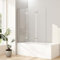 Duschwand für badewanne 140x140cm 3-teilig Badewannenaufsatz Faltbar Duschtrennwand Duschabtrennung mit 6mm Nano ESG Glas