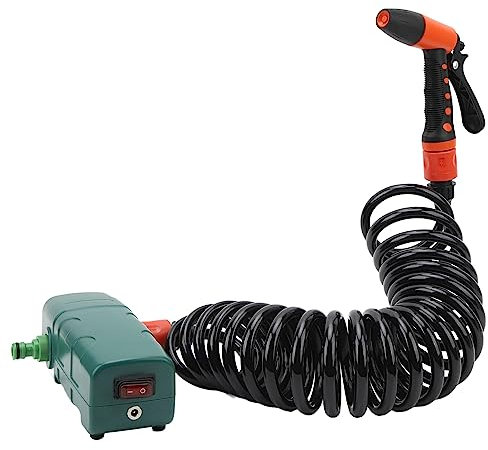 12V Washdown Pump System, 1.8GPM 5.5BAR Efficient Portable Deck Diaphragm Pump Cleaning Kit for RV Boat Garden