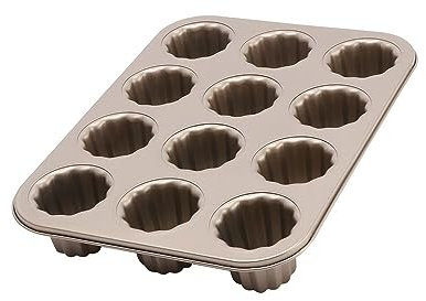 Kopida Canele Form Pfanne 1 Stück 12 Mulden Kohlenstoffstahl Antihaft- Kuchen Backform Dessert Mousse Backen Werkzeug Muffin Backformen Brot Küche DIY Backen Zubehör