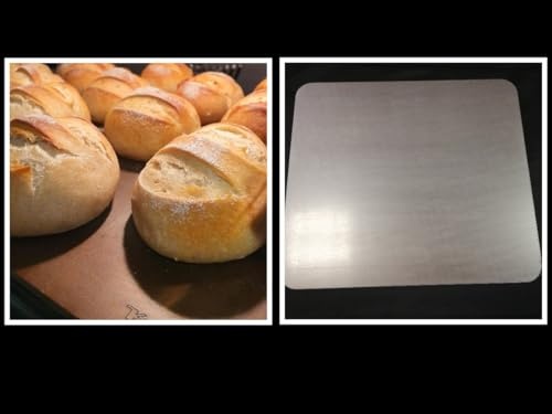KOCH #109 Massiver Backstahl 32 x 32cm perfekte Pizza & Brot wie aus dem Steinofen - Burger + Steaks vom Grill - 6mm Stärke - 4,8 KG - kompatibel mit Unold Luigi, Backofen & Grill - Bonus: Stofftasche