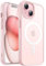 JETech Cover Magnetica per iPhone 15 Plus 6,7 Pollici Compatibile con MagSafe, Custodia Traslucida Opaca Posteriore Sottile Antiurto (Rosa)