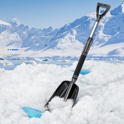 DAZZLEEX Retrattile Pala Da Neve Alluminio Leggero Utility Portatile Pieghevole Pala Fango Per Rimuovere Ghiaccio, Pala Neve, 2002698996