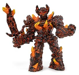 Papo - Figur Golem des Feuers - Fantasie-Kreatur für Kinder ab 3 Jahren - Handbemalt - Mittelalterliches Spielzeug - 12 x 11 x 5 cm - Kunststofffigur - 36026
