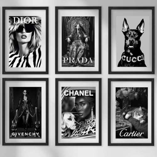 Fashion Mode Deko Wandbilder 6er Set Bilder Premium Poster Wanddekoration, 6x A4 (21x29,7 cm)