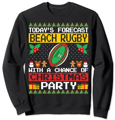 Beach Rugby Christmas Party Beach Rugby Player Xmas Sweatshirt