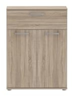Forte NIKO Kommode mit 1 Schublade und 2 Türen, Holzwerkstoff, Sonoma Eiche, B x H x T: 59,9 x 81,7 x 28,9 cm